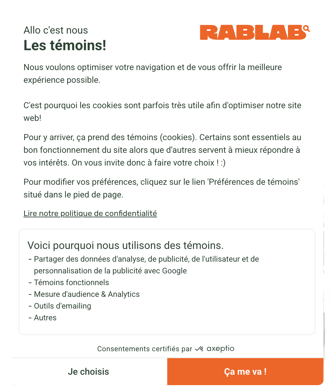 Rablab CMP testimonial Axeptio FR-CA