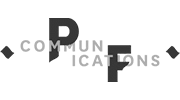 Logo noir PF Communication